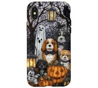 Cocker Spaniel Halloween Dogs with Pumpkins and Ghosts Case for iPhone X/XS