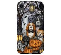 Cocker Spaniel Halloween Dogs with Pumpkins and Ghosts Case for iPhone XR