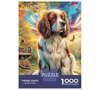 Cocker Spaniel in Autumn Park 1000 Pcs 3-Layer Cardboard Beagle in Garden Classic Puzzle, Ultra Hard for Adults, Stress Relief, Wall Decor & Family Game Night Gift 70x50cm/1000pcs