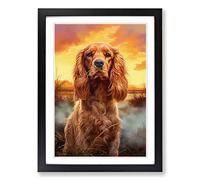 Cocker Spaniel Informel No.3 Framed Print | A2 Black Framed Wall Art | Ready to Hang | Modern Animal Picture | Living Room Bedroom Lounge Office