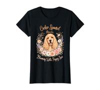 Cocker Spaniel Mom Puppy Dog Love Design T-Shirt