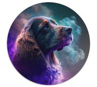 Cocker Spaniel Nebula 1000 Pieces Puzzle Gifts Round Jigsaw Puzzle 1000 Pieces Fun at Home Activities, Birthday Present, Travel Gifts 67.5x67.5cm