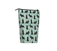 Cocker Spaniel Printed,Standing Pencil Holder Stationery Bag Pencil Pouch Organizer Telescopic Pencil Case