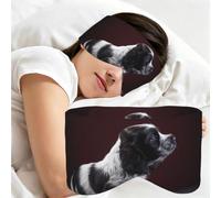 Cocker Spaniel Puppy Black and White Spaniel, Sleep Mask for Home Travel, Full Eye Covers Light Blocking Eye Mask Sleep Eye and Ear Muffs