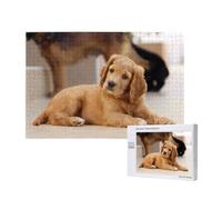 Cocker Spaniel Puppy Small Spaniel Dogs Pets,1000 Pieces Wooden Jigsaw Family Game Jigsaw Puzzles for Adults Teens Home Decor
