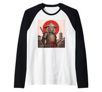 Cocker Spaniel Samurai Warrior Vintage Japanese Ukiyo-e Dog Raglan Baseball Tee