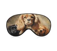 Cocker Spaniel Travel Eye Mask Blackout Eye Mask for Sleeping Airplane Eyemask with Adjustable Strap Sleep Masks for Women Men Soft Night Blindfold Eyemask