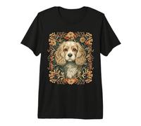Cocker Spaniel Vintage Dog Art William Morris Style Premium T-Shirt