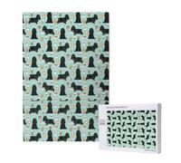 Cocker Spaniel With Coffees Black Cocker Spaniel Dog,1000 Pieces Adults Puzzle Game Challenging Puzzles,Jigsaw Puzzles