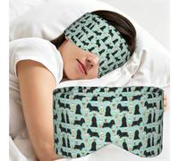 Cocker Spaniel with Coffees Black Cocker Spaniel Dog, Sleep Mask for Home Travel, Full Eye Covers Light Blocking Eye Mask Sleep Eye and Ear Muffs
