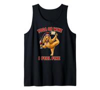 Cocker Spaniel Yoga or Wine I Feel Fine - DIGOR Funny Tank Top