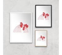 Cockerels Giclee Art Print - A3 - Print Only