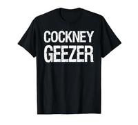 Cockney Geezer Funny British England Slang Value Graphic T-Shirt, Men, Black, L