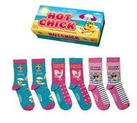 Cockney Spaniel Hot Chick - 3 Pairs of Flockin' Fabulous socks | UK 4-8 |