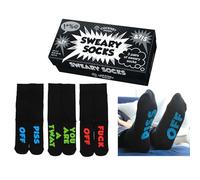 Cockney Spaniel Novelty Gift for Men, 3 Pairs of Crew Socks, Size: UK 6-11 (EUR 39-46), Fun and Quirky Gift for Men (UK, Alpha, One Size, Regular, Regular, Weary Socks)
