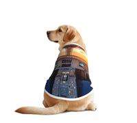 Cockpit of an Airplane Dog Shirt for Large & Medium Dogs - Mesh Breathable Pet T-Shirts, Perfect for Daily Wear and Special Occasions