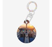 Cockpit of an Airplane Dog Tags Round Pet Tag,Acrylic Pet ID Tags Durable and Stylish,Perfect for Small to Large Pets