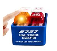 Cockpit Sounds Simulator Keychain, Pilot And Crew Alert Keychain Egpws Warning Sound Simulator, Sounds Button Keyring With Led Light, Mini Aviation Cockpit Safety Button Gift For Aviation Fans