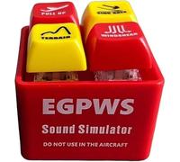 Cockpit Sounds Simulator Keychain,Pilot And Crew Alert Keychain Warning Sound Simulator, Airplane Emergency Alert Keychains,LED Aviation Cockpit Safety Button,Red