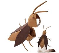 Cockroach Costume - Halloween Cockroach Outfit, Cute Dog Cat Dress-Up | Playful Pet Cosplay Accessory with Adjustable Fit for Halloween Birthday Christmas Party Celebration Events