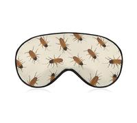 Cockroaches Pattern Sleep Masks Breathable Eye Covers Adjustable Strap for Travel Home Office Use