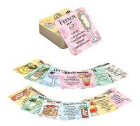 Cocktail Accessories for Drinks Home Bar - Recipe Cards Beer Mats - Cocktails Gift Set of 48 Cardboard Drink Mat Coasters 9.5cm Square
