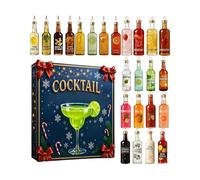 Cocktail Advent 2025 - Christmas 24 Days Acrylic Decorations 2D - Countdown Calendar with - For Home Office Christmas Party Decoration Living Room Bedroom Wall