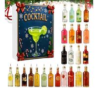 Cocktail Advent Calendar 2025 for Adults, 24 Mini Bottle Christmas Countdown Calendar with Assorted Cocktails, Unique Festive Gift Set & Tree Decorations, Countdown Surprise Gifts for Cocktail Lovers
