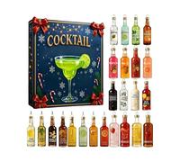 Cocktail Advent Christmas Calendar 2025-24 Days Christmas Countdown Calendar with Acrylic Cocktail Ornaments for Tree & Home, Holiday Decor for Bar & Party Festive Fun