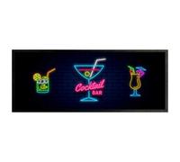 Cocktail Bar Neon Bar Runner Pub Mat Beer Cocktail Party Man Cave Bar Accessory