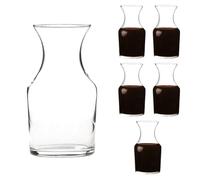 Cocktail Carafe 250ml / 8.5oz - Mini Glass Carafes for Cocktails, Water, Juice & Wine Top Ups - Durable Clear Glass, Dishwasher Safe (6)