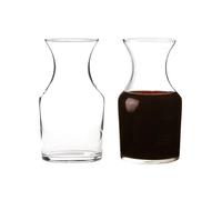 Cocktail Carafe 250ml / 8.5oz - Pack of 2 Mini Glass Carafes for Cocktails, Water, Juice & Wine Top Ups - Durable Clear Glass, Dishwasher Safe