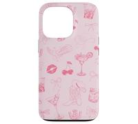 Cocktail Cowgirl Pink Western Martini Lover Preppy Coquette Case for iPhone 13 Pro