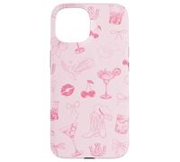 Cocktail Cowgirl Pink Western Martini Lover Preppy Coquette Case for iPhone 15