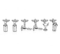 Cocktail Cufflinks for Men - Onyx Art CKS016 Premium 3 Pair Set, Luxury Novelty Drink Cufflinks for Formal Shirts, Business Suits, Weddings and Cocktail Parties