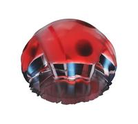 Cocktail Cup Print Shower Cap for Women Men, Reusable Double-Layer Fabric Bathing Cap Girls Hair Caps, 29 CM