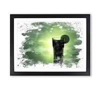 Cocktail Drink Bar No.3 V3 Modern Framed Print | A2 Black Framed Wall Art | Ready to Hang | Modern Food Picture | Living Room Bedroom Lounge Office