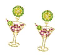 Cocktail Earrings with Pearls and Rhinestones Accent for Parties Weddings and Special Occasions Holiday Earrings
