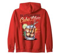 Cocktail for Bartender Hen Party Blutgruppe Cuba Libre Zip Hoodie