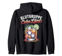Cocktail for Bartender Hen Party Blutgruppe Cuba Libre Zip Hoodie