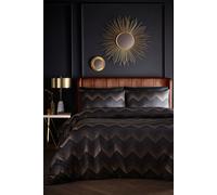 'Cocktail' Geometric Jacquard Duvet Cover Set Laurence Llewelyn-Bowen Black King