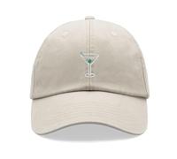 Cocktail Glass Classic 'Tini Baseball Cap Vintage Washed Unisex Dad Hat Adjustable Stone