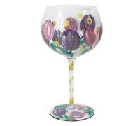 Cocktail Glass Lynsey Johnstone Tulips Flower Gin Hand Painted Ladies Drink