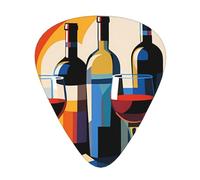 Cocktail Glasses And Wine Bottles 12 Pack Guitar Plectrums With Storage Case, 0.46/0.71/0.96mm, Including Thin, Medium Thick Guitar Plectrums For Electric Guitars Bass Ukulele