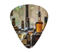 Cocktail Glasses And Wine Bottles - Guitar Picks-12 Pack Includes Thin, Medium & Heavy Gauges, Best Gift for Guitar Lovers