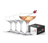 Cocktail Glasses Set of 4 (9oz/270ml). Espresso Martini Glasses, Margarita Glasses, Elegant Coupe Glasses, Long Stem Glassware