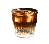 Cocktail Glasses Vertical Striped Coffee Cup, Clear Lead-Free Drinking Glass, 3 Sizes(Medium)