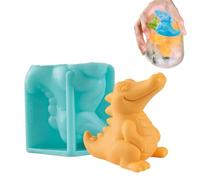 Cocktail Ice Mold, Reusable Snack Maker, Dinosaur Theme Silicone Freezer Ice Mould for Camping Hiking Home Restaurant Picnic Whiskey Cocktail Wine