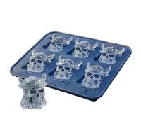 Cocktail Ice Moulds - 6 Skull Easy Release Reusable 3D Skull Silicone Ice Cube Trays for Household Freezer Cocktail Bourbon Drink Juice Chocolate Soap