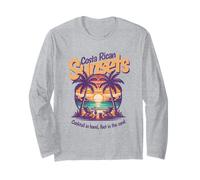 Cocktail in Hand Feet in the Sand Costa Rican Sunsets Long Sleeve T-Shirt